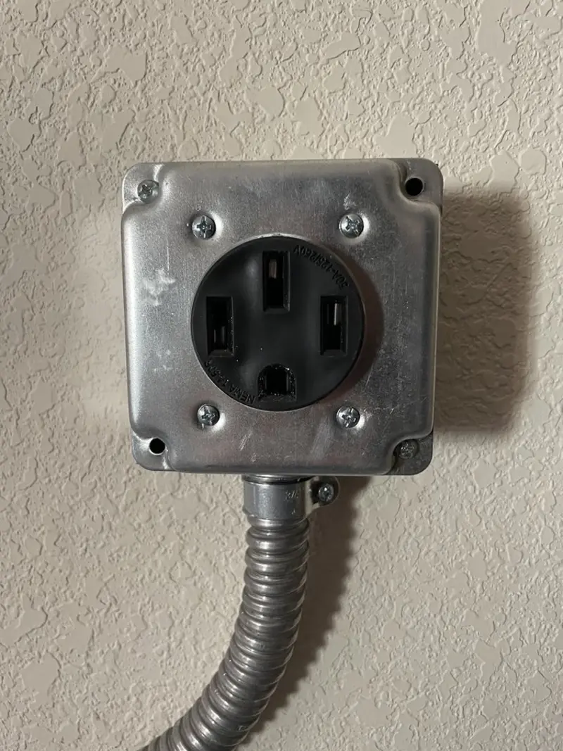 NEMA 14-50 outlet installed for Electrical Panel Upgrade in Scio
